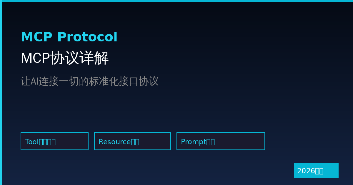 MCP协议详解：让AI连接一切的标准协议（2026最新）-China AI Hub