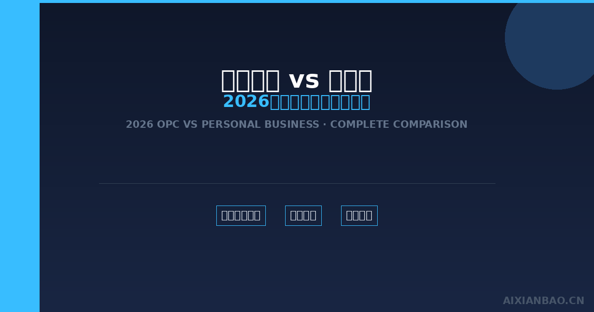 一人公司和个体户的区别:2026年创业选哪个更划算?-China AI Hub