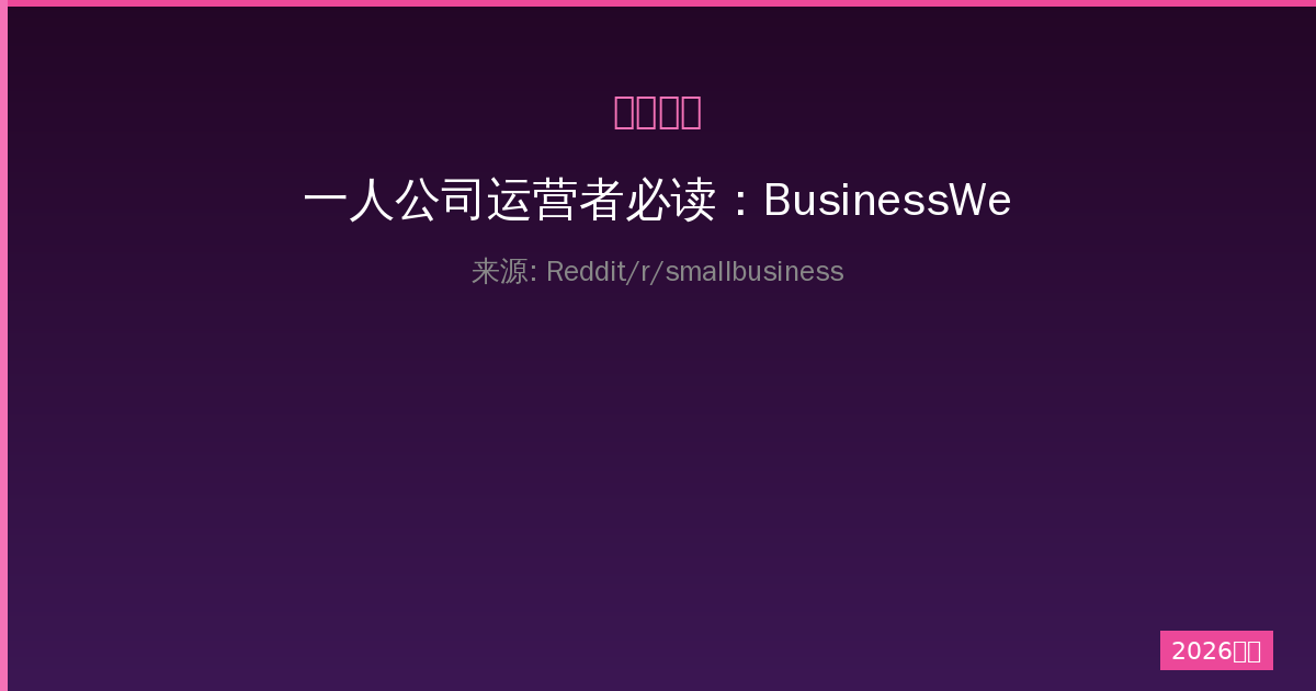 一人公司运营者必读：BusinessWebsite Inc风险警示全指南-China AI Hub
