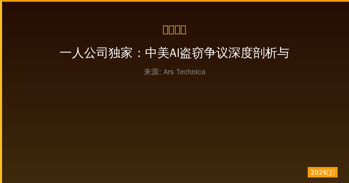一人公司独家：中美AI盗窃争议深度剖析与产业影响-China AI Hub